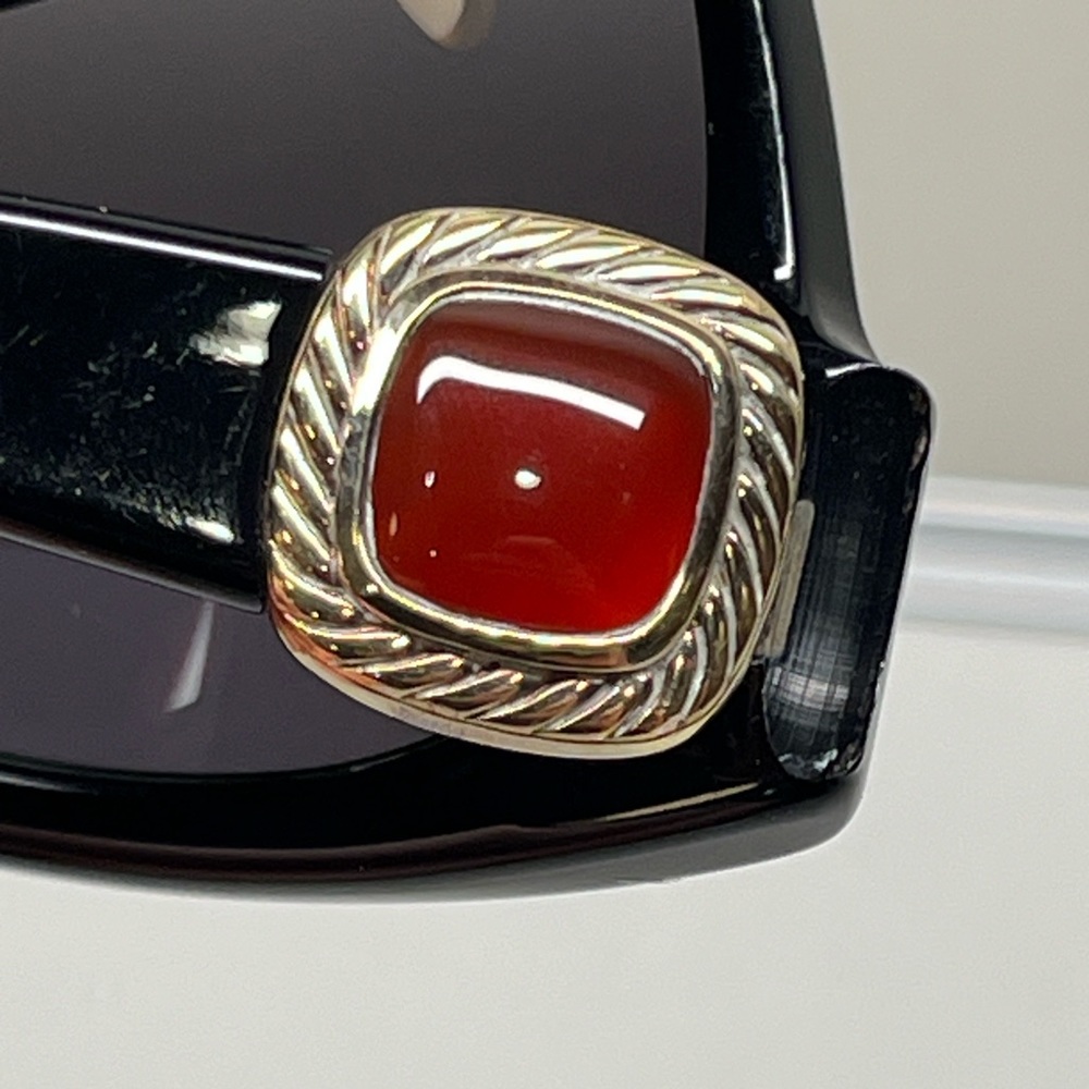 David Yurman Black Sunglasses with Red Accents - original case not included - Picture 6 of 15
